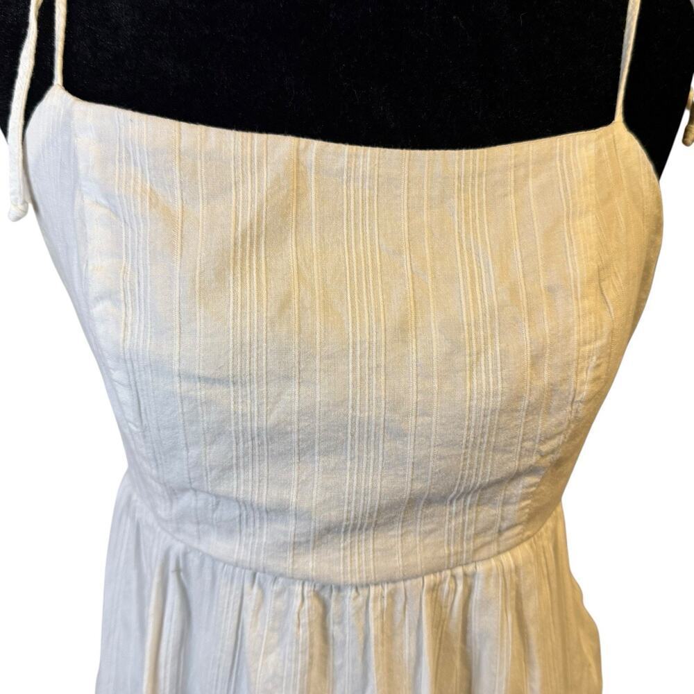 Dee Elly White Smocked Back Cotton Mini Dress Women’s Size M Adjustable Straps - Picture 4 of 8